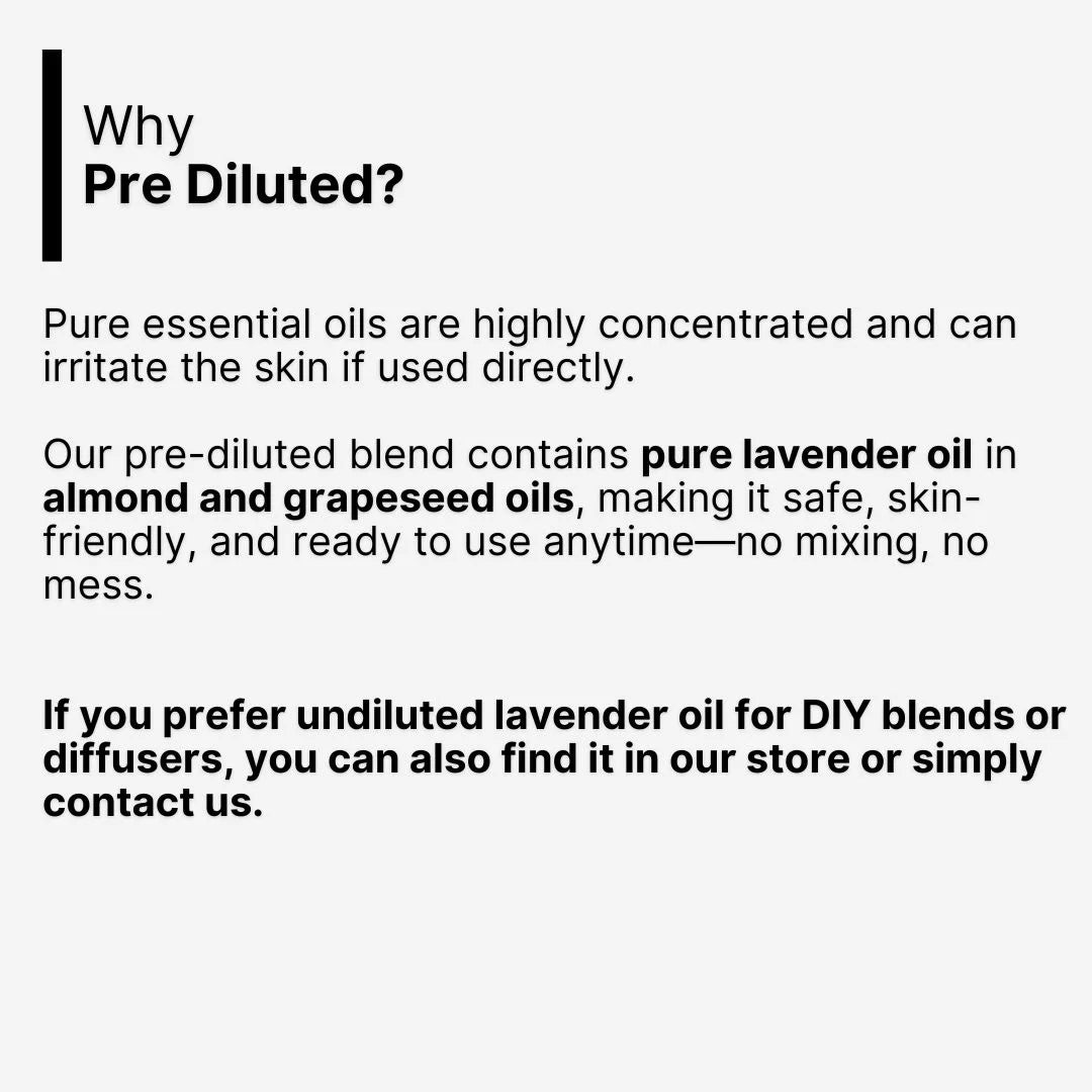Pre Diluted Lavender Roll On in Almond & Grapeseed Oil - Dazze and blussh