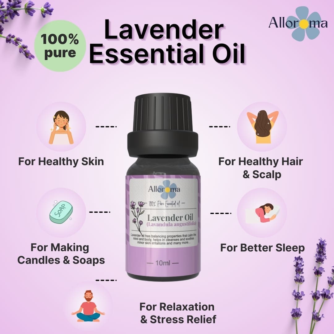 100% pure Lavender Essential Oil by Alloroma - Dazze and blussh -  Essential oil uses