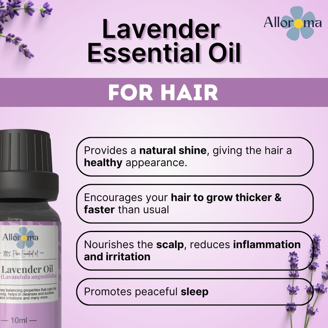 100% pure Lavender Essential Oil by Alloroma - Dazze and blussh -  Essential oil suggested used for hair
