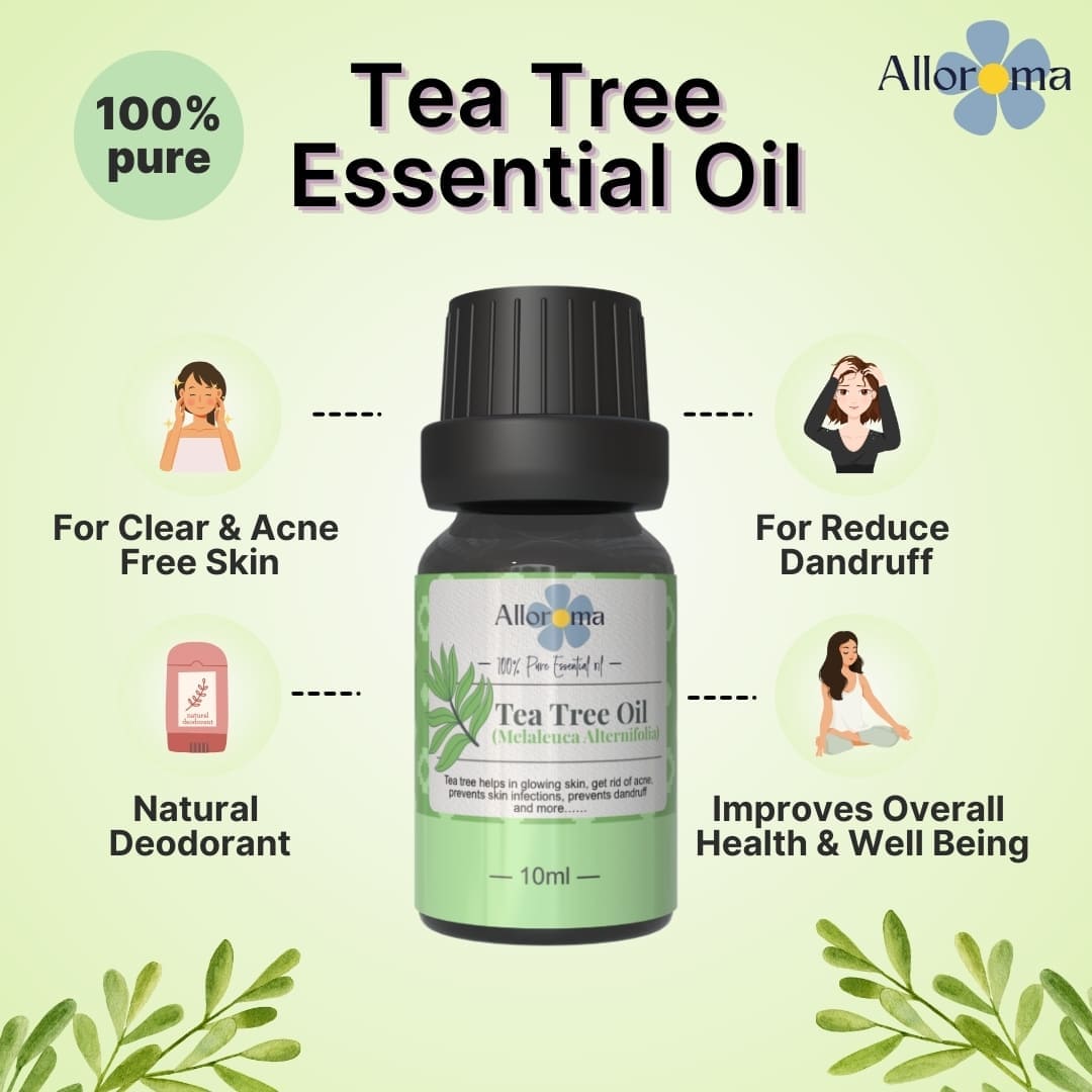 100% pure Tea Tree Essential Oil by Alloroma - Dazze and blussh - Essential oil suggested uses
