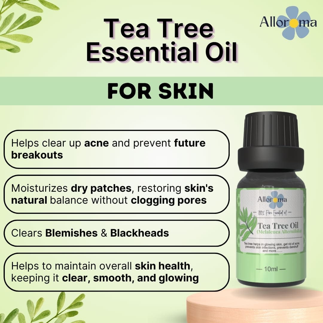 100% pure Tea Tree Essential Oil by Alloroma - Dazze and blussh - Essential oil uses for skin
