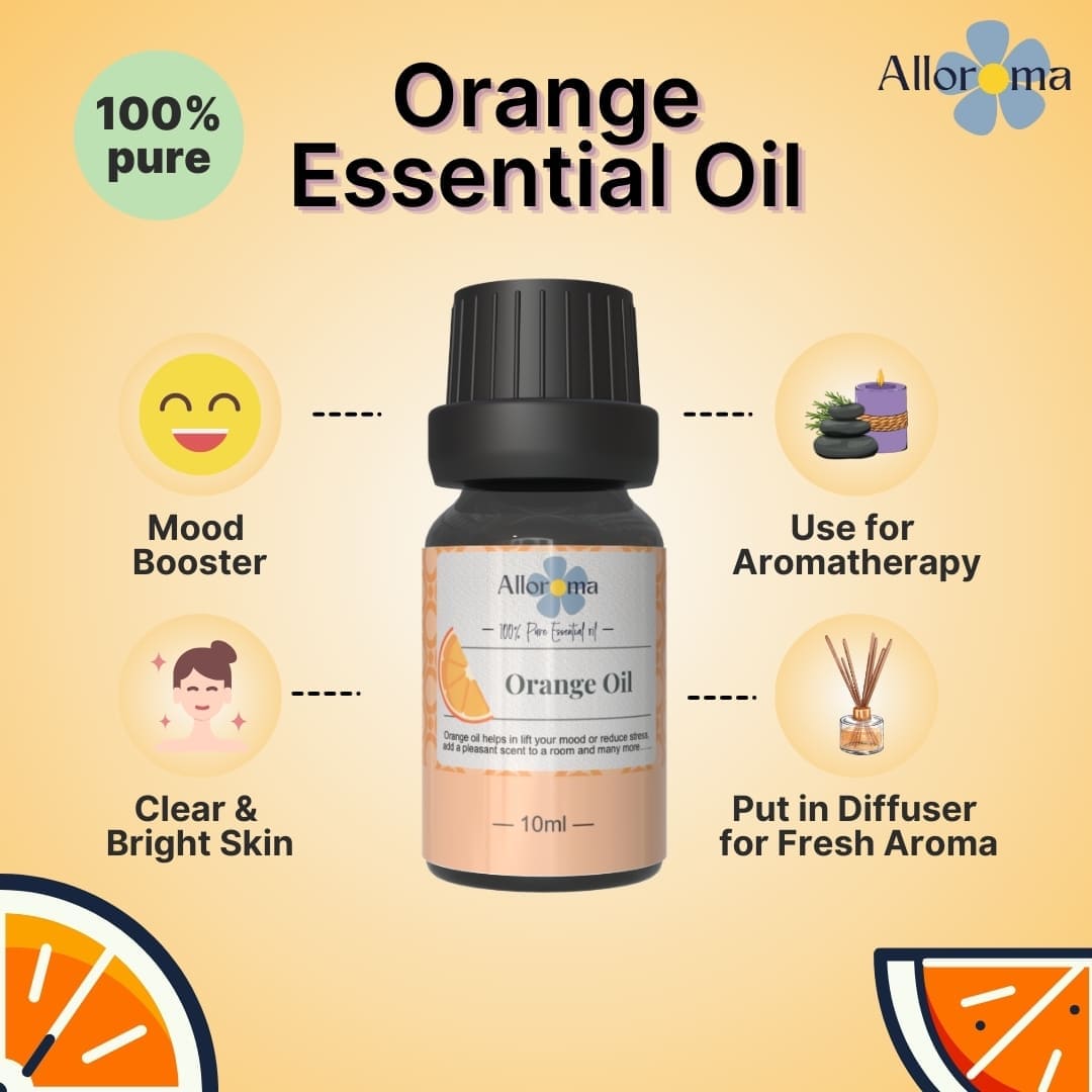 100% pure Orange Essential Oil by Alloroma - Dazze and blussh - Essential oil suggested uses