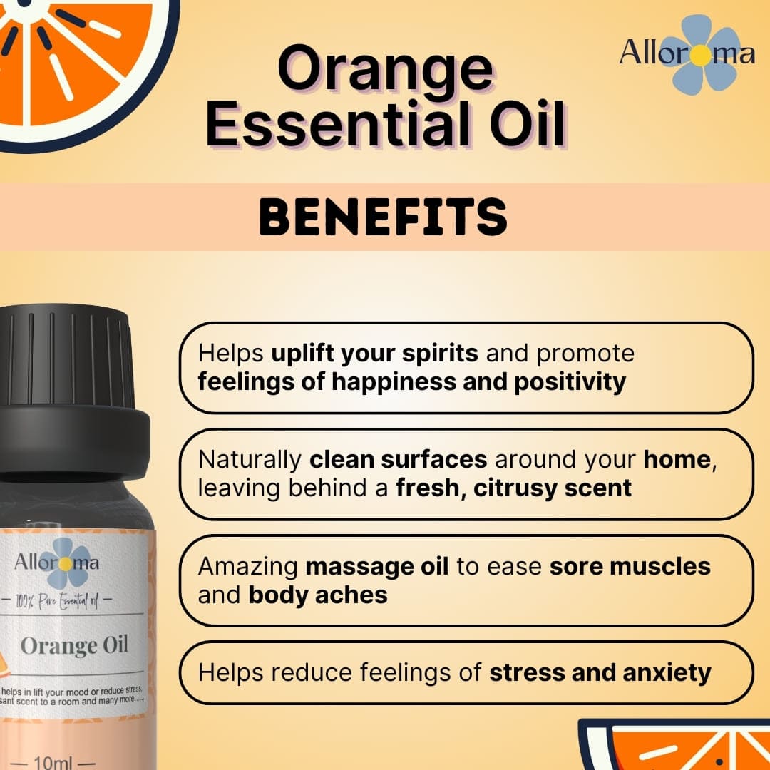 100% pure Orange Essential Oil by Alloroma - Dazze and blussh - Essential oil benefits