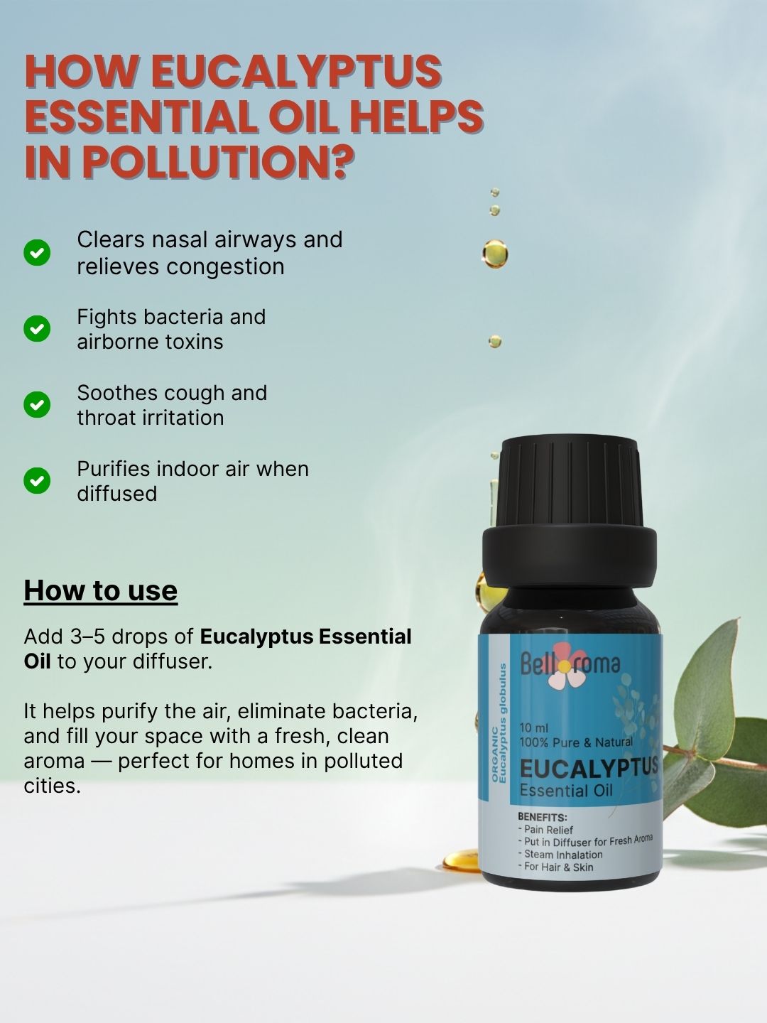 Undiluted Eucalyptus Essential Oil - 10ml