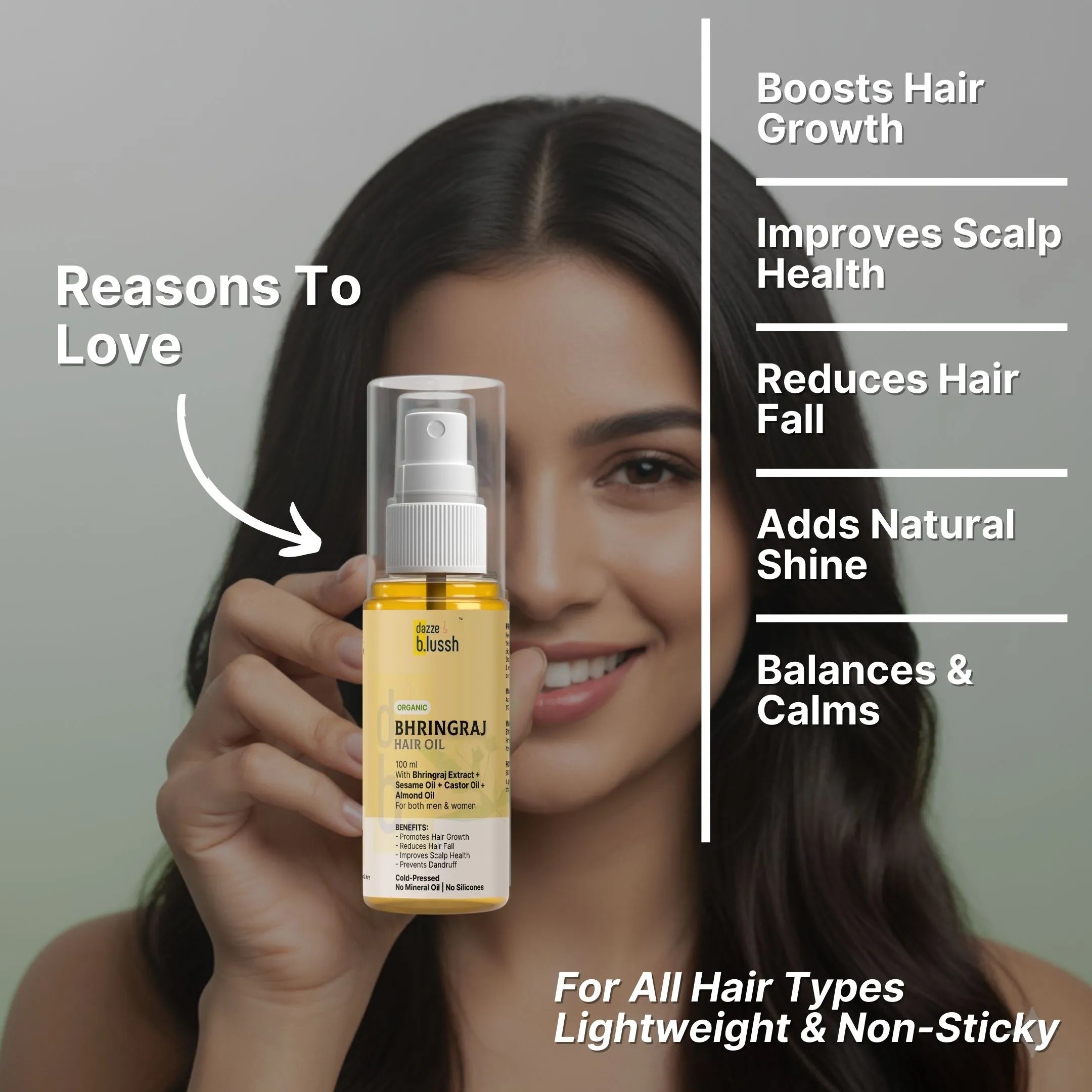 Bhringraj Hair Oil for Hair Growth & Scalp Nourishment - Dazze and blussh