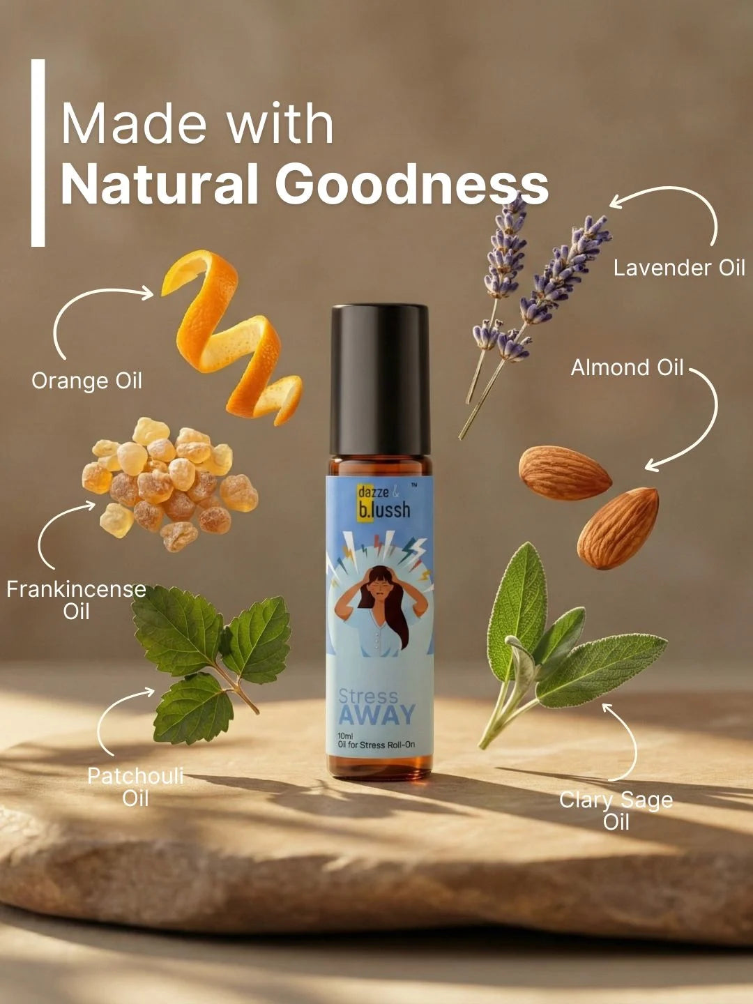 StressAway Roll On for Instant Stress Relief oil – 10ml - Dazze and blussh