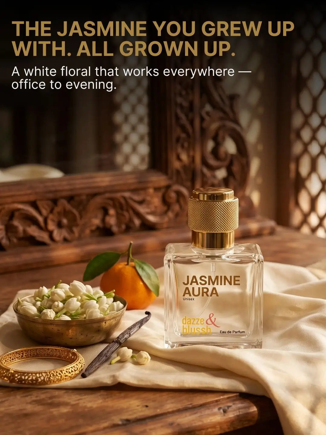 Jasmine Aura Eau de Parfum – Jasmine, Orange Blossom & Vanilla - Dazze and blussh