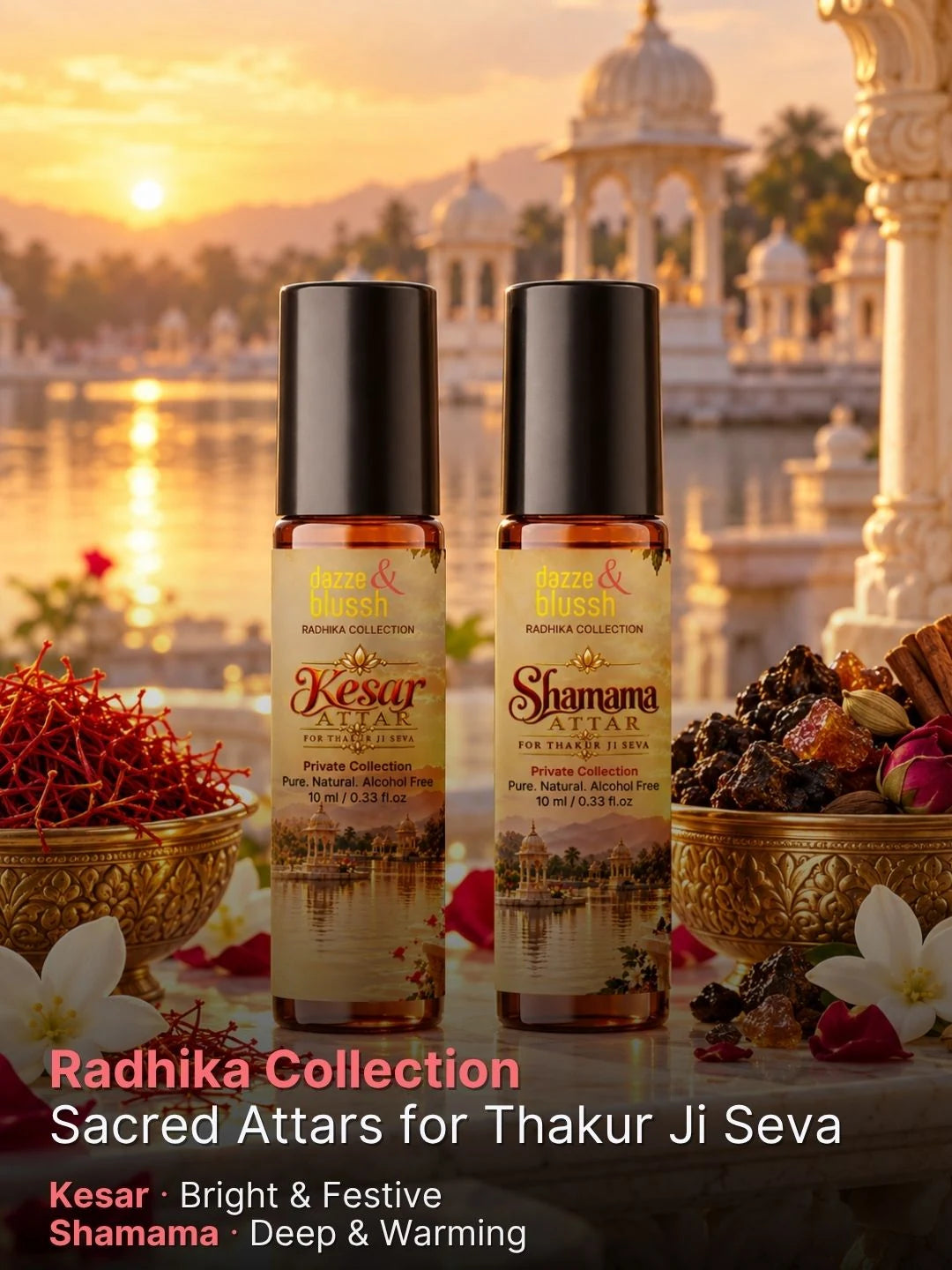 Attar for Thakur Ji Seva – Pure, Alcohol-Free Itra, 10 ml | Radhika Collection