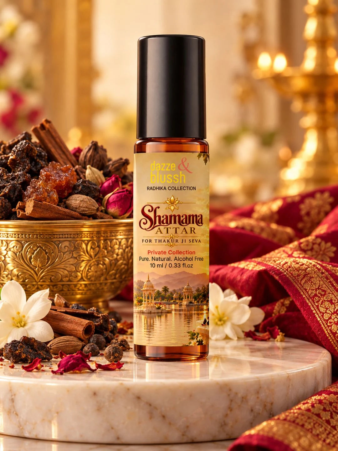 Attar for Thakur Ji Seva – Pure, Alcohol-Free Itra, 10 ml | Radhika Collection