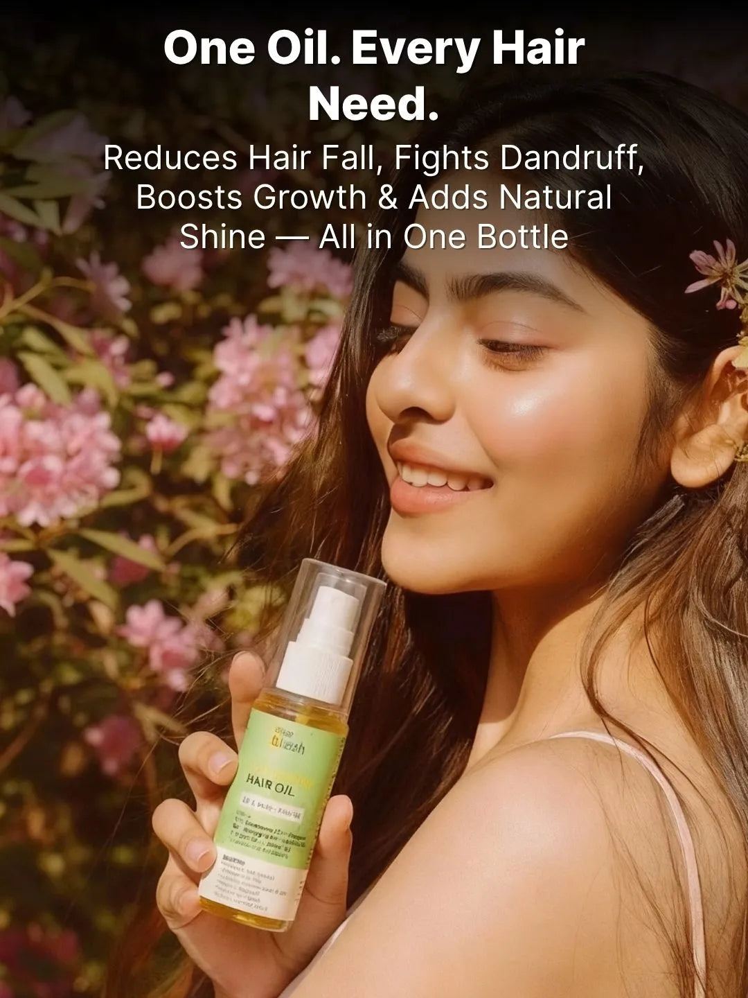 DivineDew Organic Hair Growth Oil - Reduces Hair Fall, Dandruff & Promotes Hair Growth