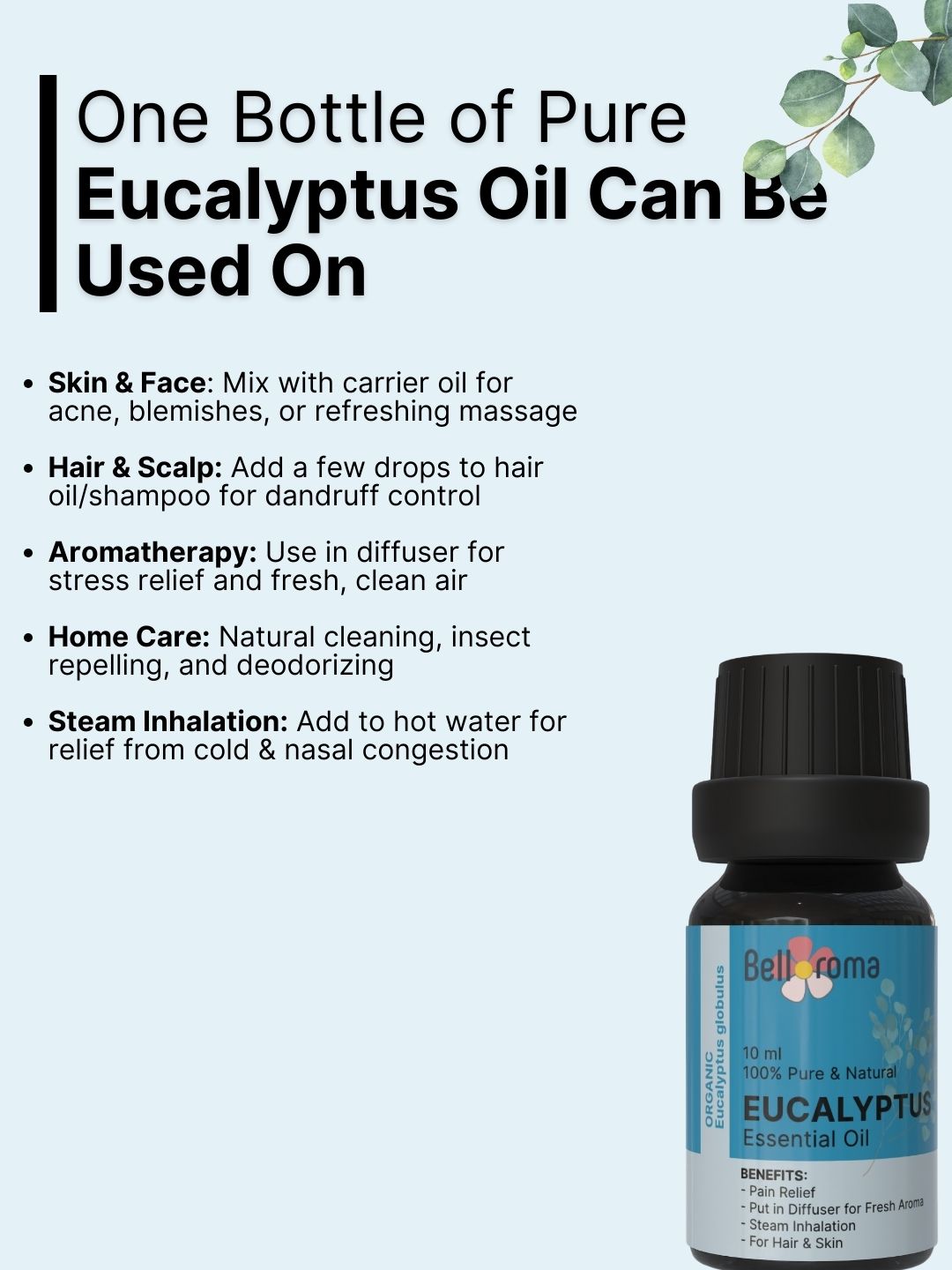 100% pure Eucalyptus Essential Oil - Dazze and blussh