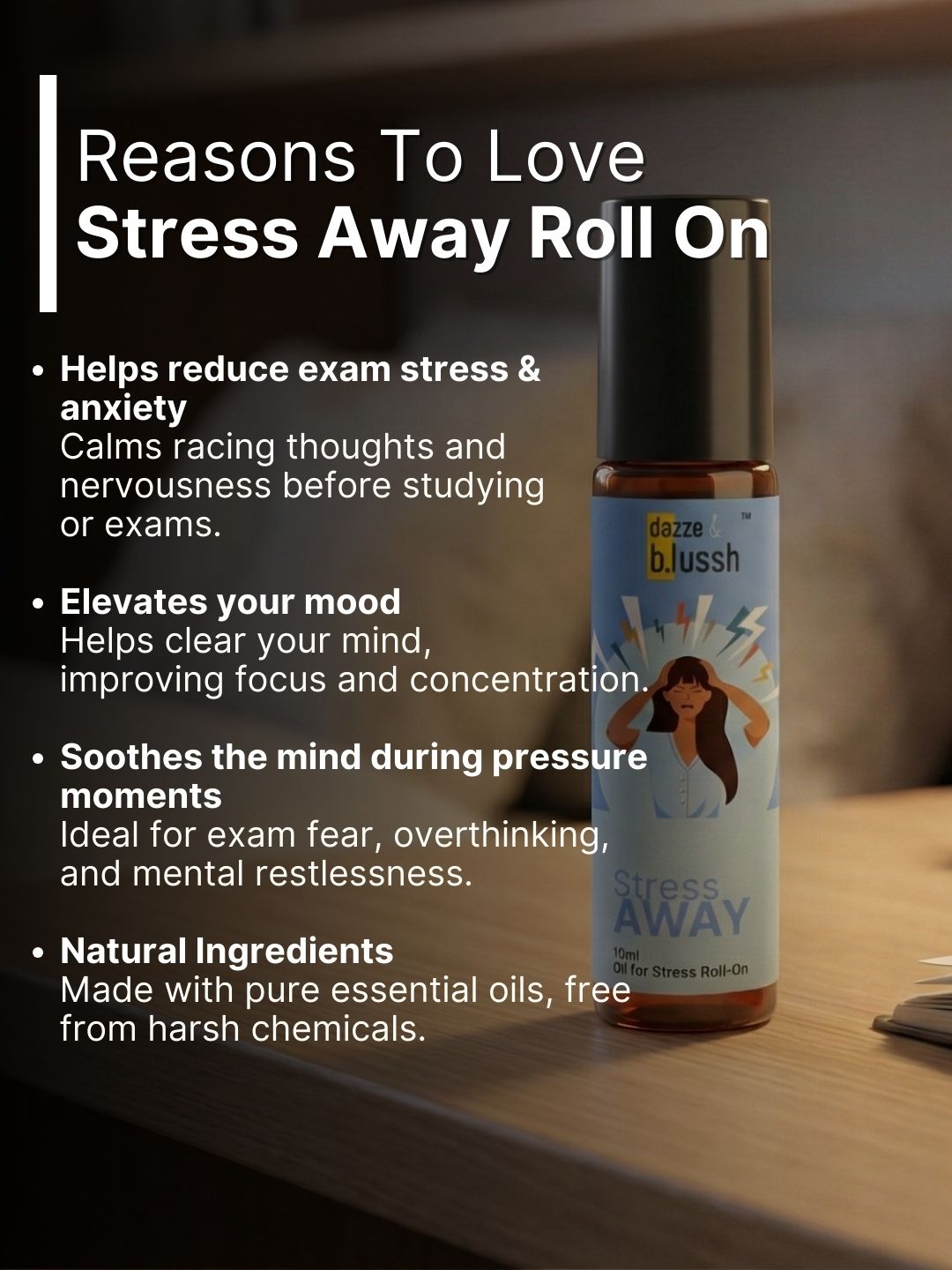 Exam Focus Combo – Stress Away + Clear Focus Roll-On (2 × 10 ml)