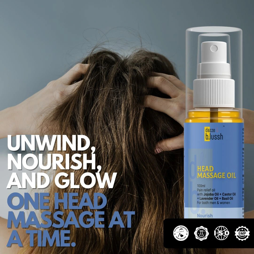 Stress Relief Head Massage Oil with Lavender Oil