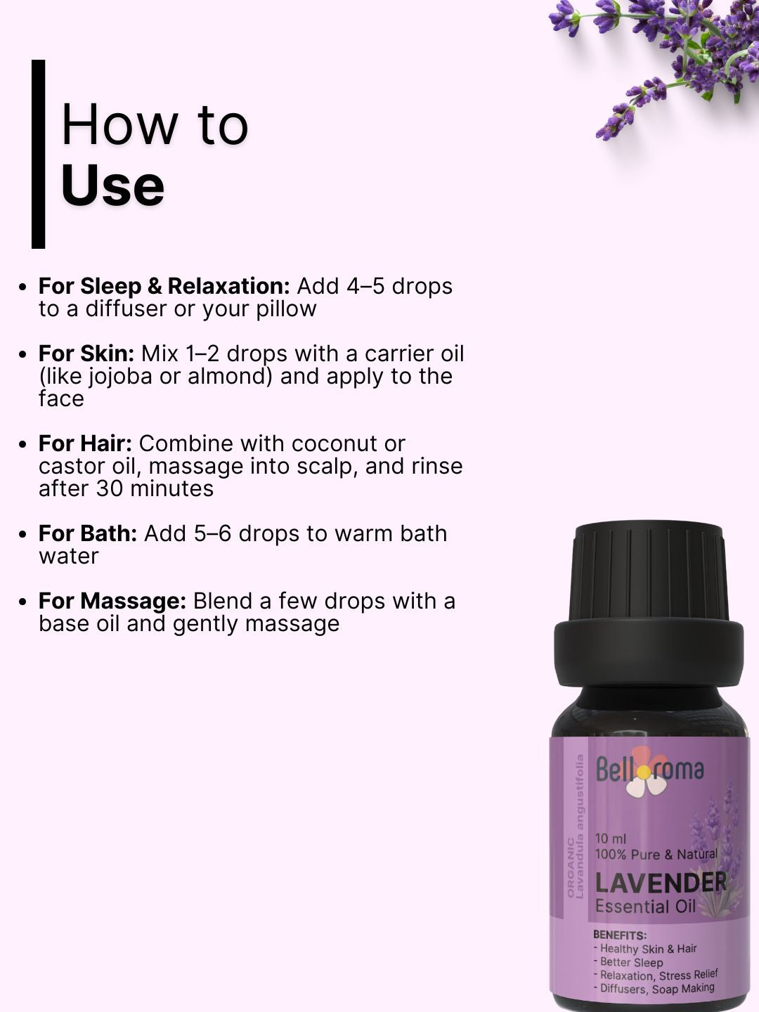 100% pure Lavender Essential Oil - Dazze and blussh
