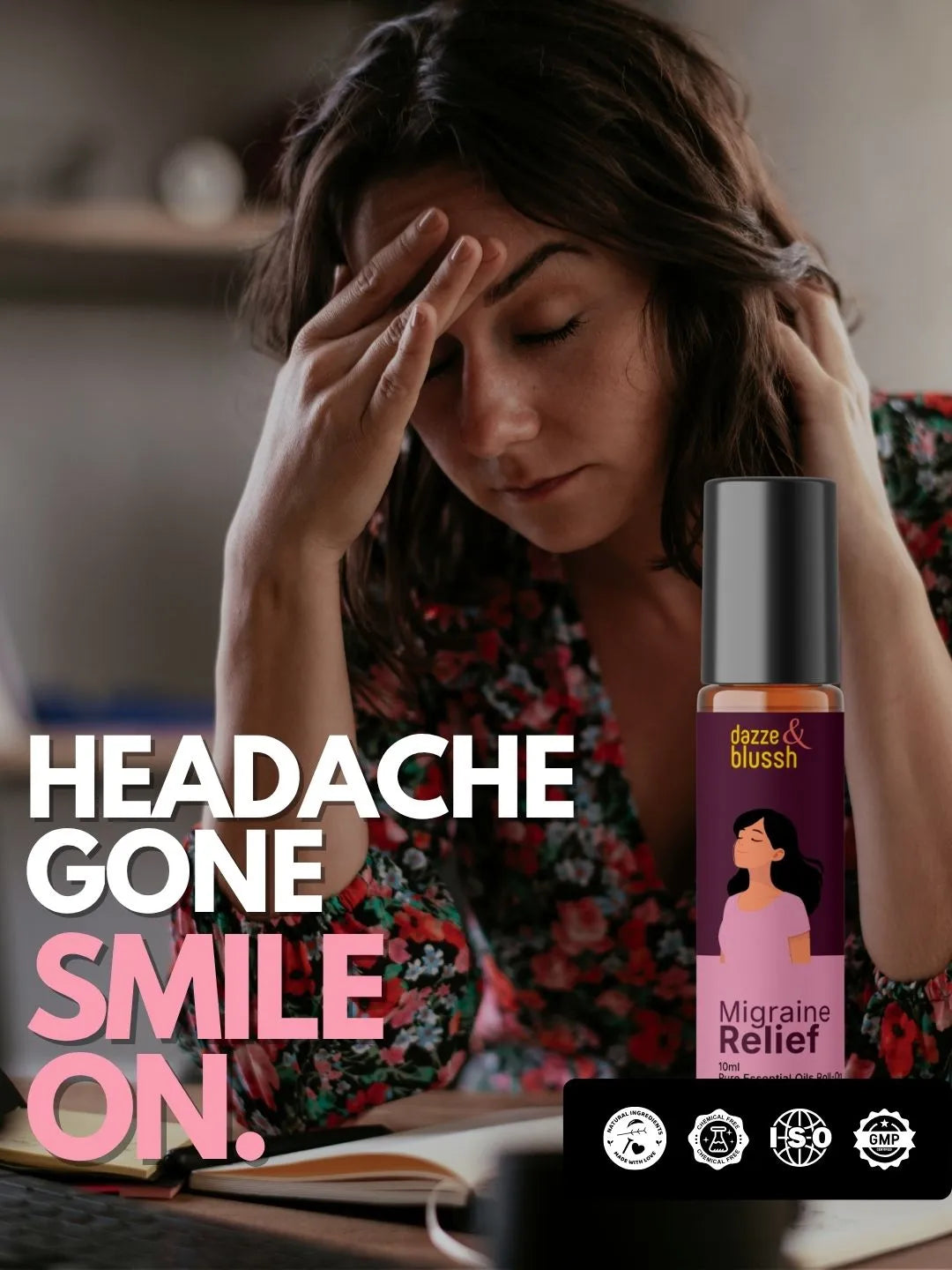 Migraine Roll On for Migraine & Headache Relief - 10ml