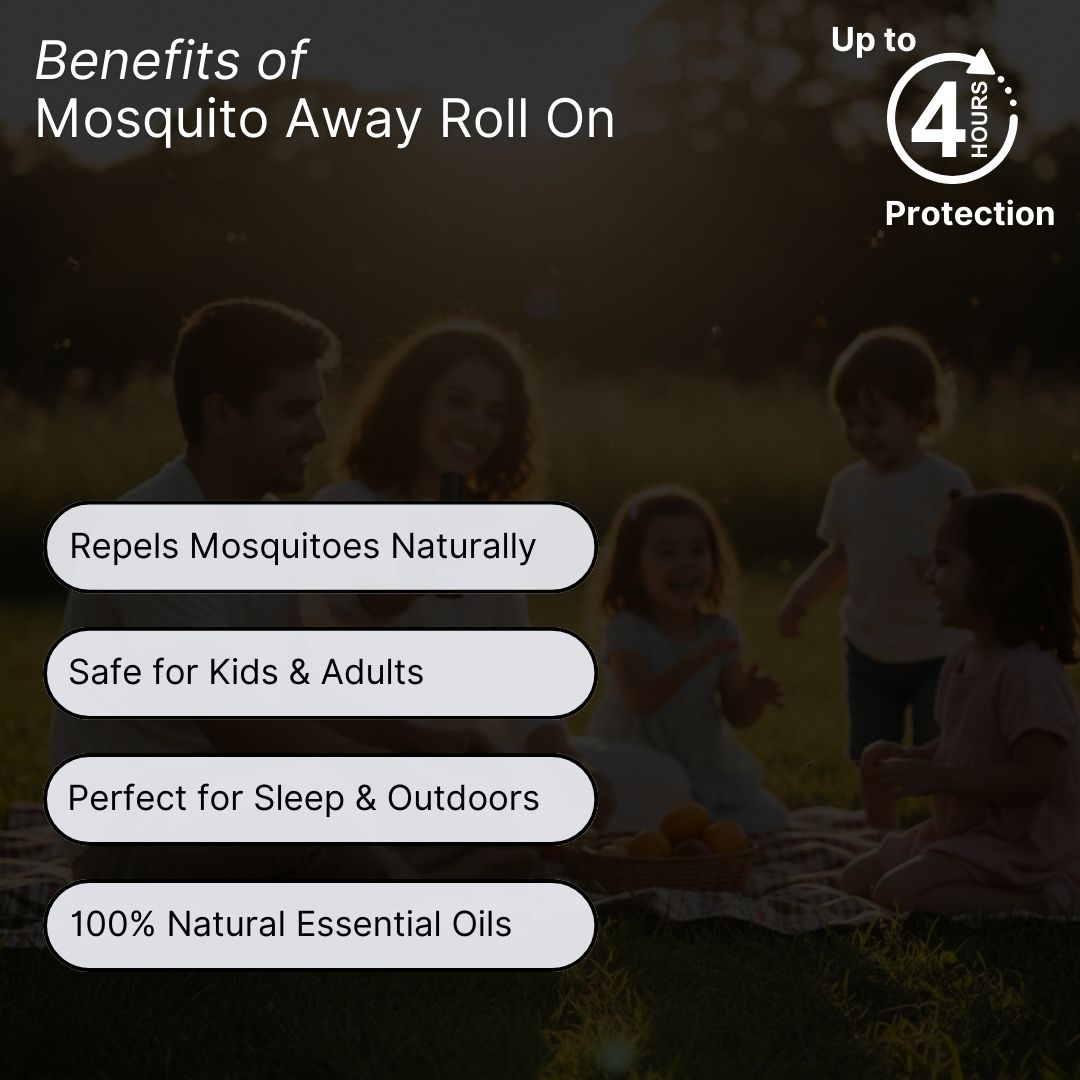 Mosquito Away Roll On | Up to 4 Hours Protection | Safe for Kids & Adults - Dazze and blussh