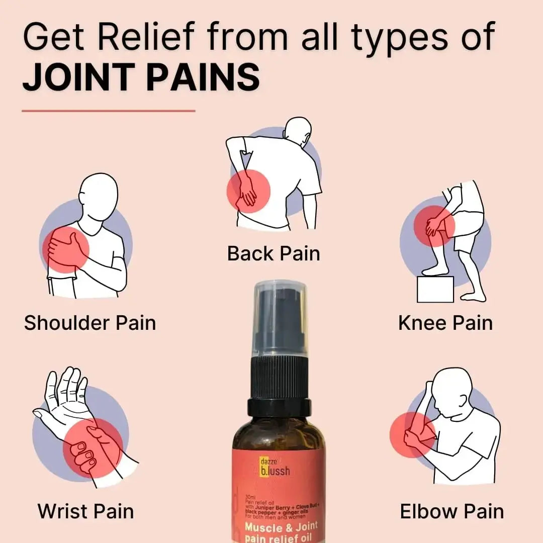 Muscle & Joint pain relief oil benefits - Dazze and blussh