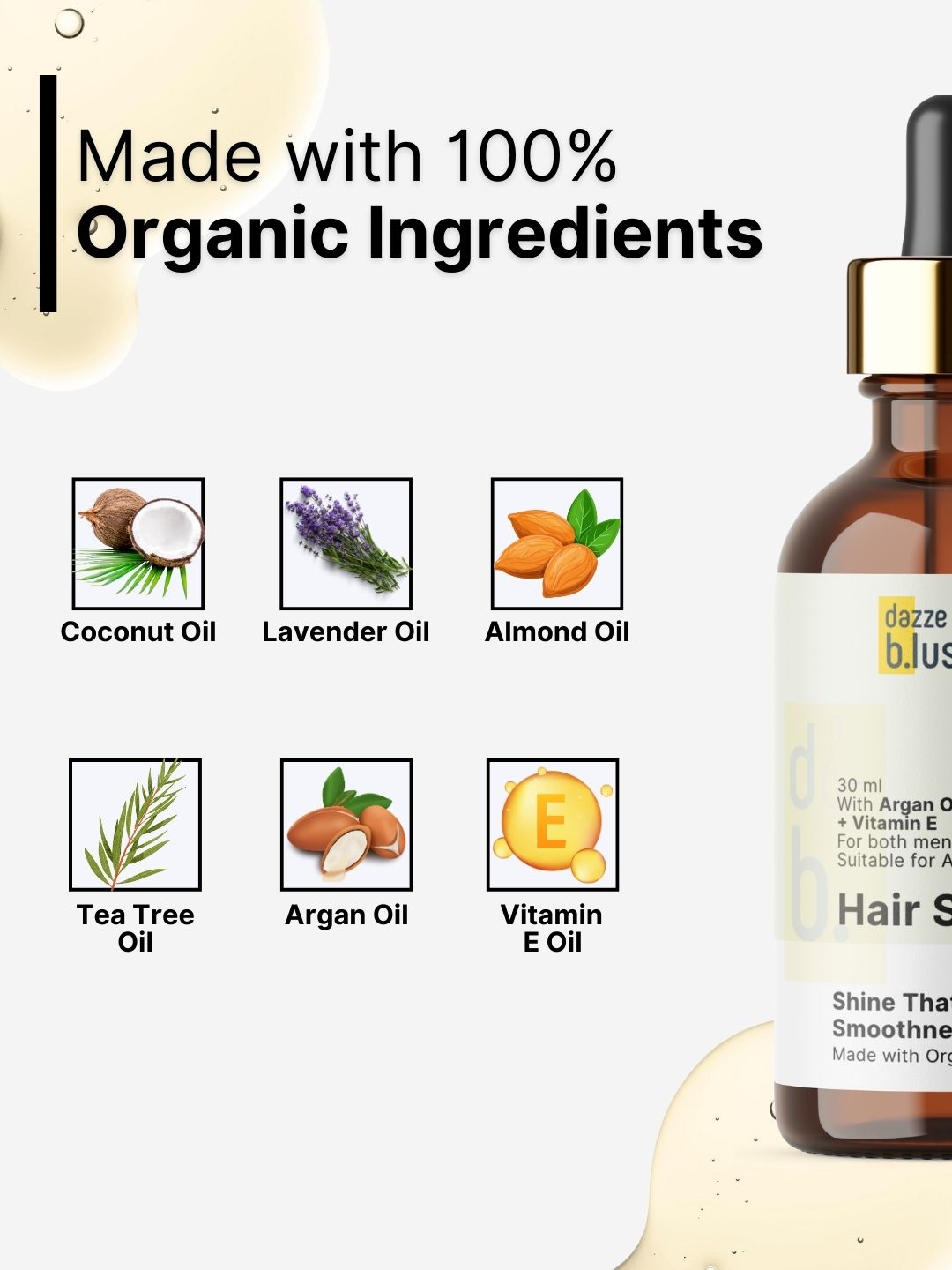 Hair Serum Oil – Shine, Smoothness & Frizz Control - Dazze and blussh