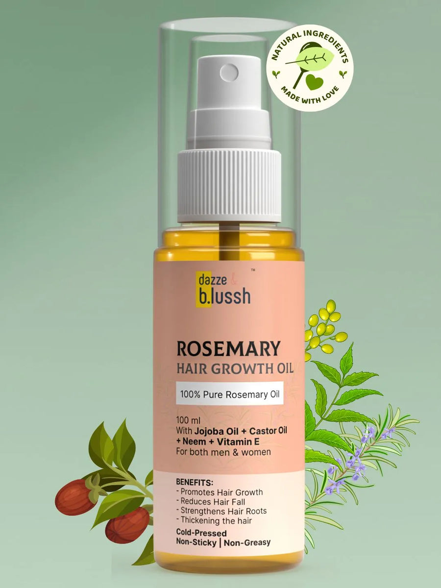 Rosemary Hair Oil – Boosts Hair Growth & Controls Hair Fall - Dazze and blussh