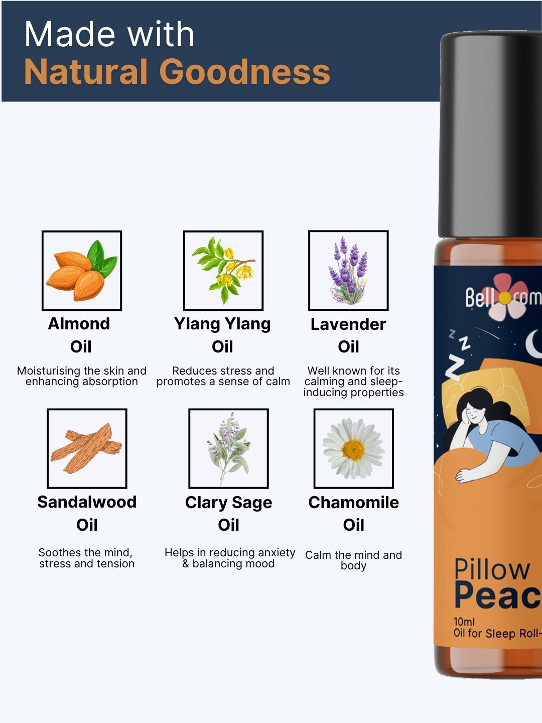 Pillow Peace Roll On for Deep Sleep - Dazze and blussh