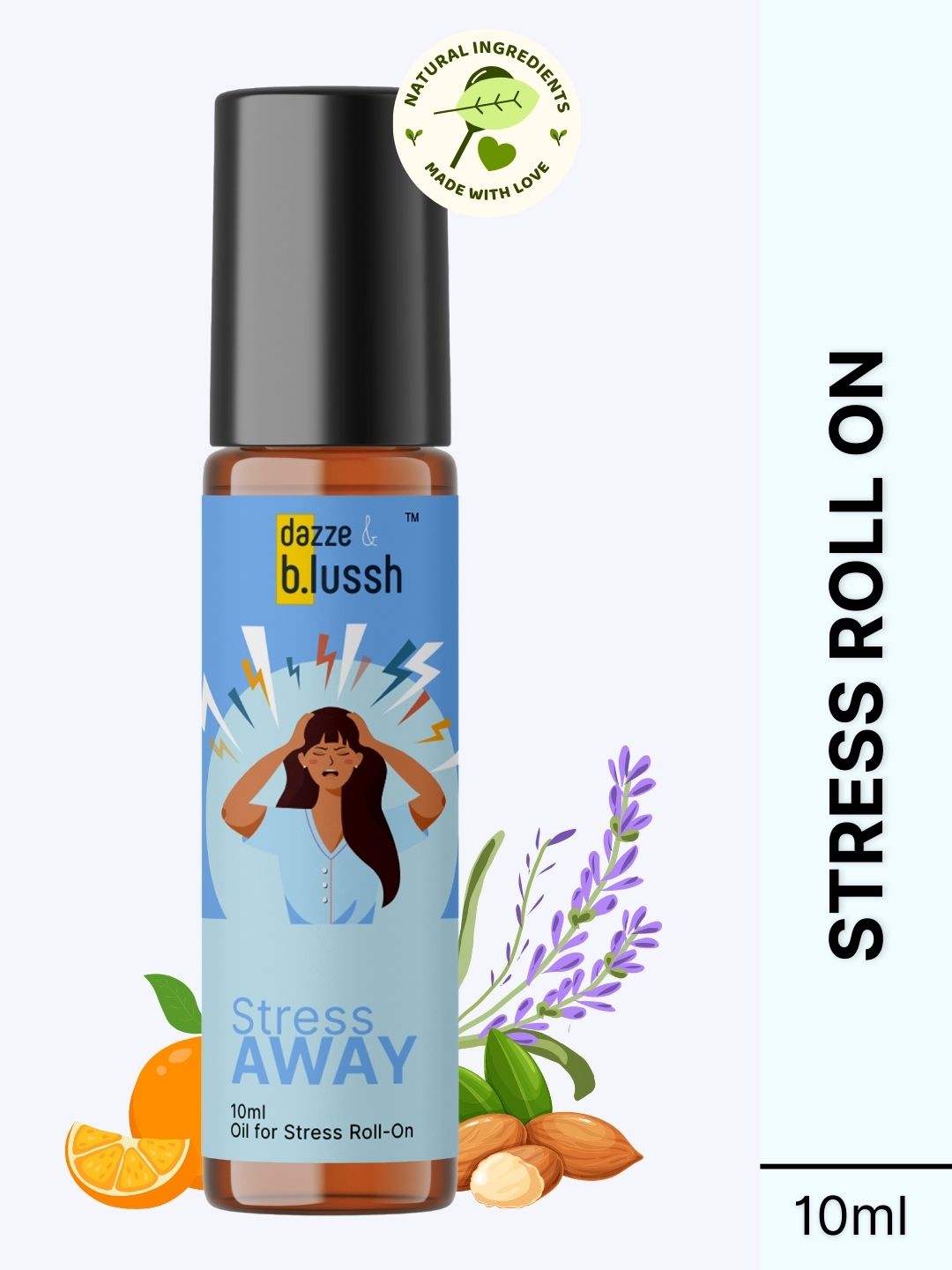 Stress Away Aromatherapy Roll-On – Calming Essential Oil Blend, 10ml - Dazze and blussh