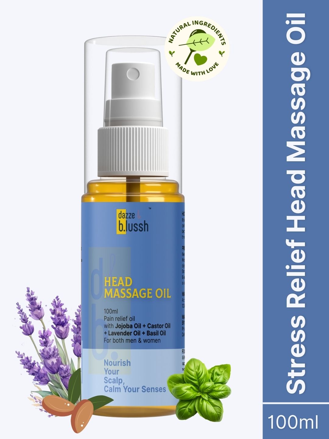 Stress Relief Head Massage Oil with Lavender Oil - Dazze and blussh
