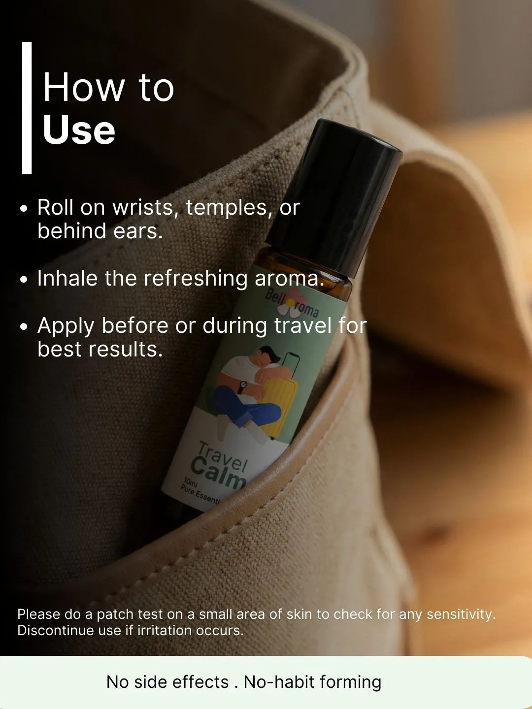 Travel Calm Roll-On | Natural Motion Sickness & Nausea Relief | For Car, Flight, Cruise & Morning Sickness