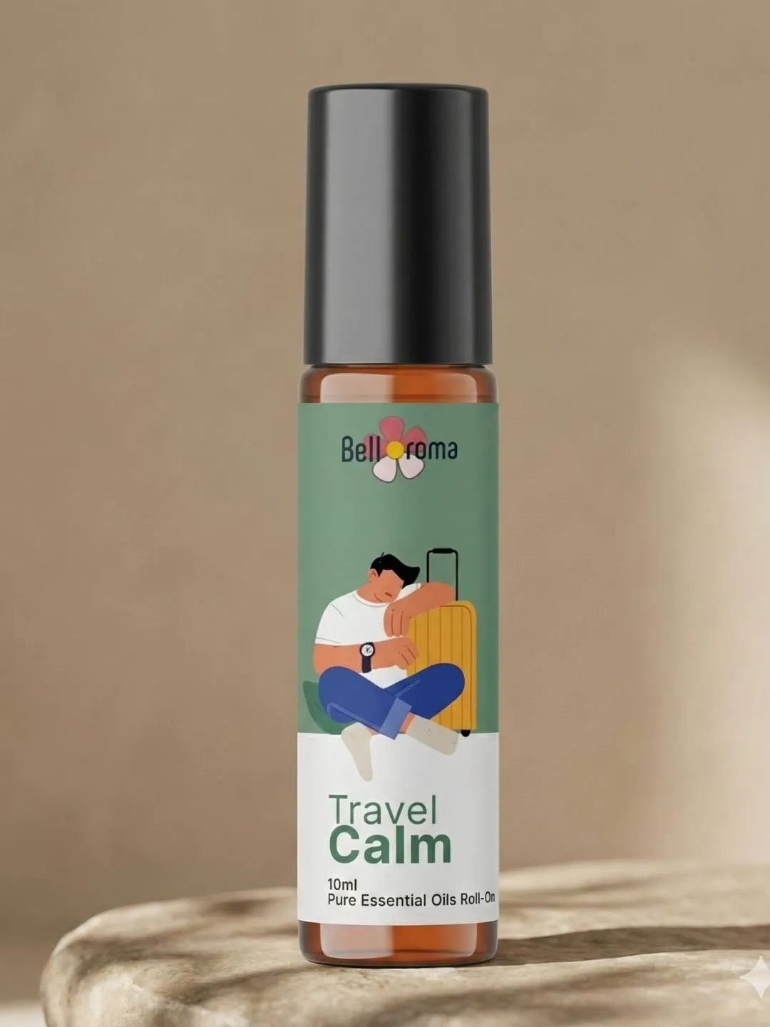 Travel Calm Roll-On | Natural Motion Sickness & Nausea Relief | For Car, Flight, Cruise & Morning Sickness